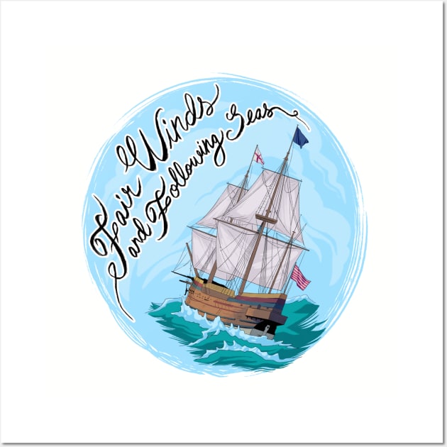 Fair Winds and Following Seas Wall Art by dragonrise_studio